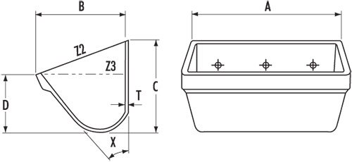 4B AD bucket - drawing