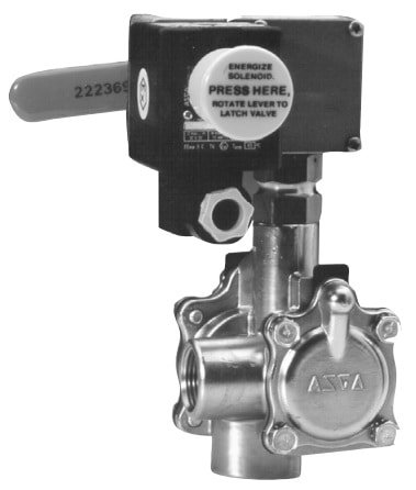 ASCO 308 Solenoid Valves – 1 Brass No Voltage Release, Lever Operated Pilot Valve