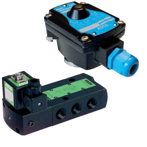 ASCO 551-553 Series | Ex ia Intrinsically Safe ATEX IECEx Aluminium Solenoid Valves 5/2 5/3