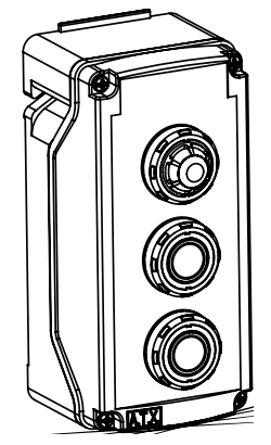 ATEX Pilot Light & Twin Push Buttons | Zone 1 & Zone 2 Hazardous Area | ATX U43W2PGA3A3