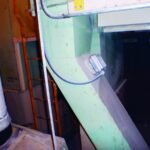 Autoset Flush Probe installed on belt conveyor discharge