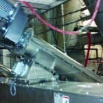 Autoset Flush Probe installed on screw conveyor discharge
