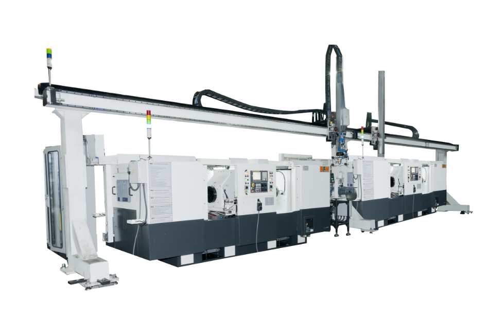 BFW Four-Spindle Turning Machine with Gantry Loading