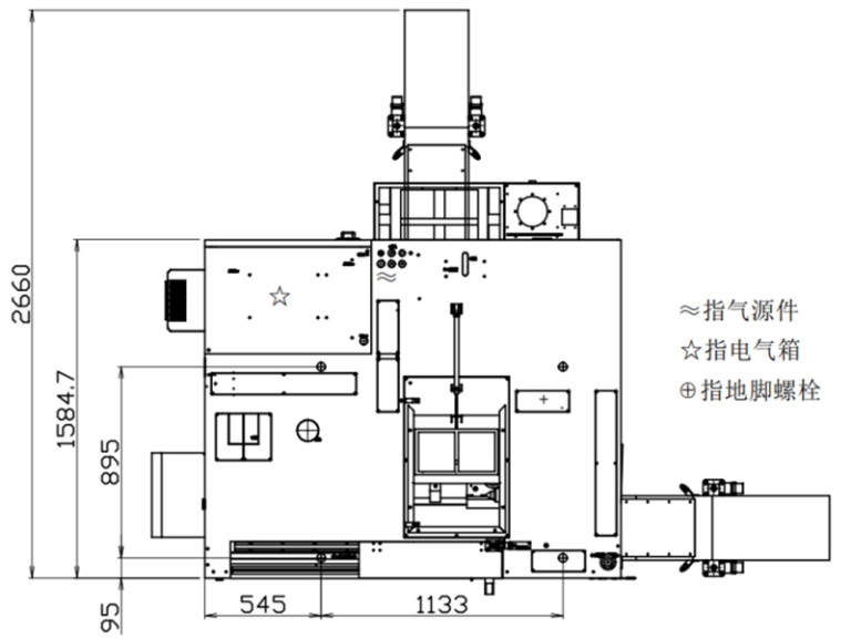 C160M-300 CNC Turning Milling Center dimension drawing 2