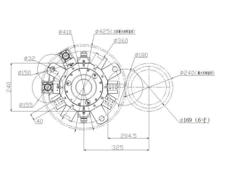 C160MY-300 Y-Axis CNC Turning Milling Center dimension drawing 1