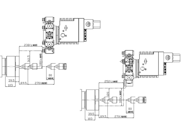 C160MY-300 Y-Axis CNC Turning Milling Center dimension drawing 2