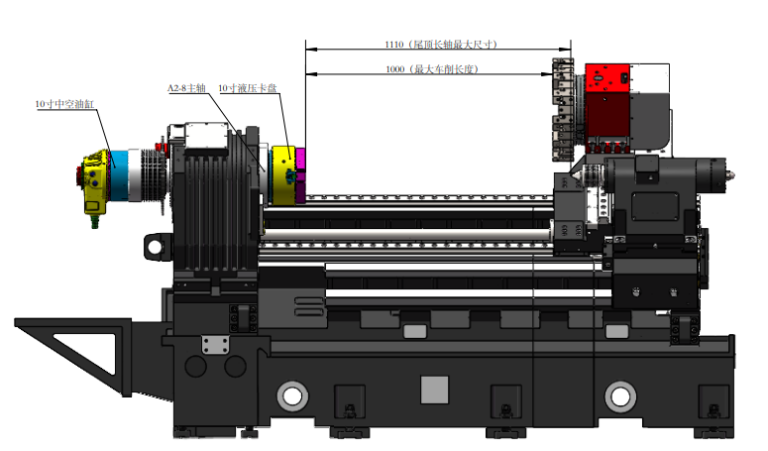 C300-1000 CNC Turret Lathe dimension drawing 2