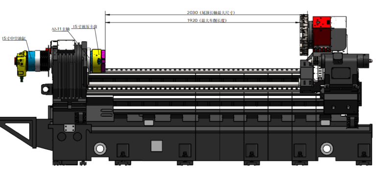 C360-2000 CNC Turret Lathe dimension drawing 2