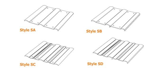 Cane and Intermediate Carrier Slats — dimensions