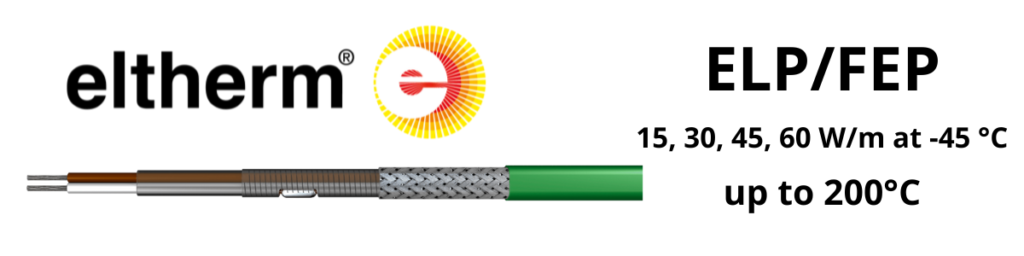 Constant Wattage Heat Tracing Cable | Eltherm ELP/FEP Heat Tracing Cable up to 200°C