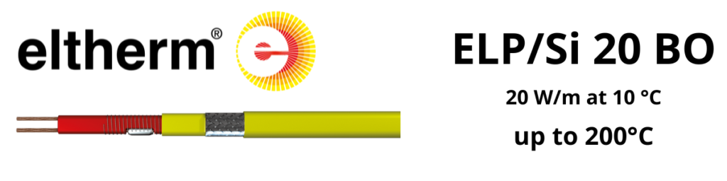 Constant Wattage Heat Tracing Cable | Eltherm ELP/Si 20 BO 230 Heat Tracing Cable up to 200°C