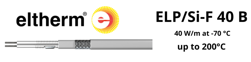 Constant Wattage Heat Tracing Cable | Eltherm ELP/SI-F 40 B Heat Tracing Cable Up to 200°C