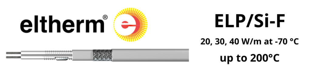Constant Wattage Heat Tracing Cable | Eltherm ELP/Si-F Heat Tracing Cable up to 200°C