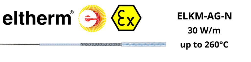 Constant Wattage Heat Tracing | Eltherm ELKM-AG-N ATEX Heat Tracing Cable up to 260°C