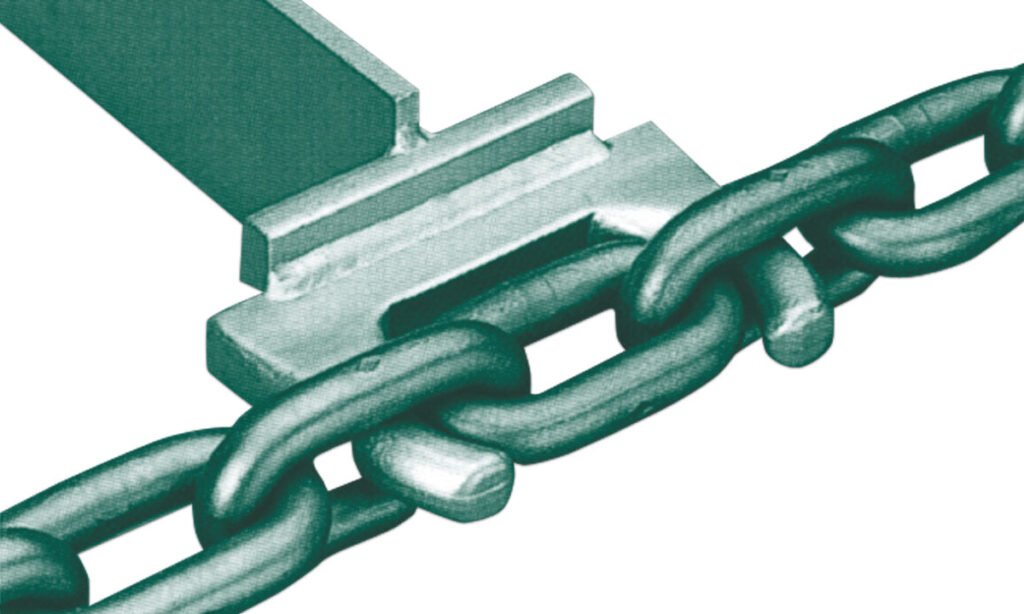 flight bar for round link chains
