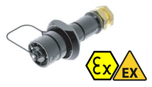 Hazardous Area Connectors | Amphenol Amphe-EX EXM-A03 Flangeless Inline Receptacle