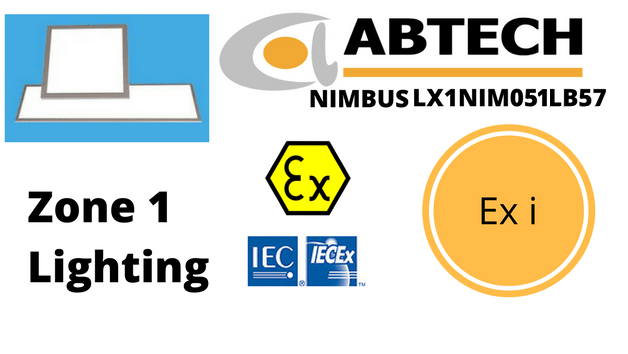 Hazardous Area LED Panel Lighting Ex i Zone 1 ATEX – Abtech LX1NIM051LB57