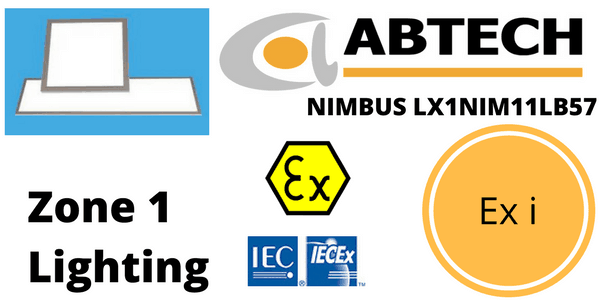Hazardous Area LED Panel Lighting Ex i Zone 1 ATEX – Abtech LX1NIM11LB57