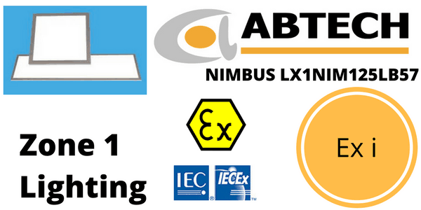 Hazardous Area LED Panel Lighting Ex i Zone 1 ATEX – Abtech LX1NIM12LB57