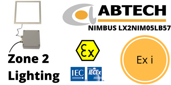 Hazardous Area LED Panel Lighting Ex i Zone 2 ATEX | Abtech LX2NIM05LB57