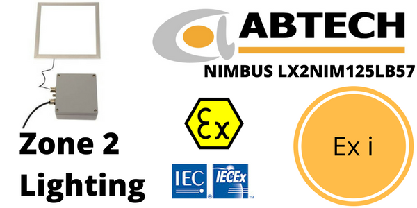 Hazardous Area LED Panel Lighting Zone 2 ATEX | Abtech LX2NIM12LB57