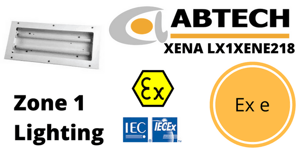 Hazardous Area Recessed Fluorescent Ex e Zone 1 ATEX | Abtech LX1XENE218