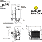 Hazloc AEU1-12 | ATEX Explosion Proof Electric Air Heater | Fan Diameter 12″