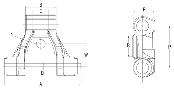 Intermediate Carrier Cast Link Chains — dimensions