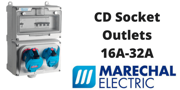 Marechal CD Socket Outlets 16A-32A IP66 IP69K RCD Protected