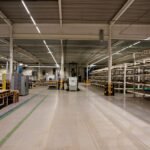 Industrial machinery in a warehouse