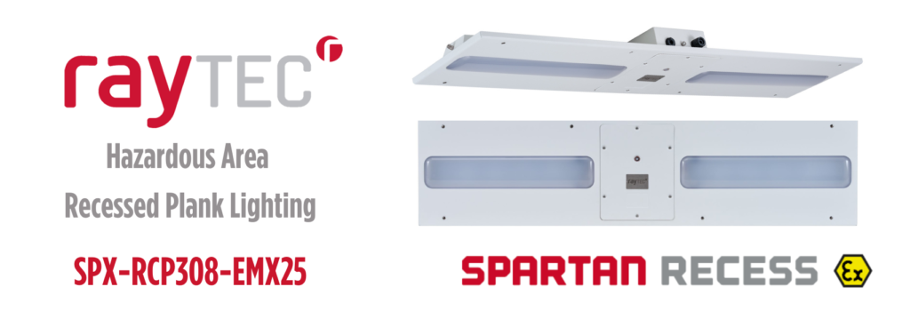 SPARTAN Recess Zone 1 Recessed Plank Emergency Hazardous Area Lights | SPX-RCP308-EMX25