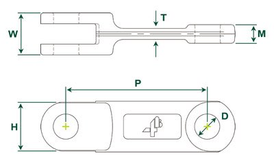 4B standard forged chain link drawing