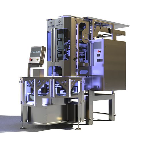 Vertical Packaging Machine with Carousel for Square Packs