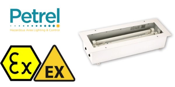 Zone 1 Fluorescent Recessed Hazardous Area Lighting ATEX Ex de – Petrel 9 Series