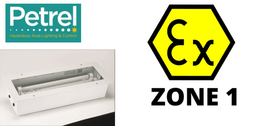 Zone 1 Fluorescent Recessed Hazardous Area Twin 36 Watt Light Fitting